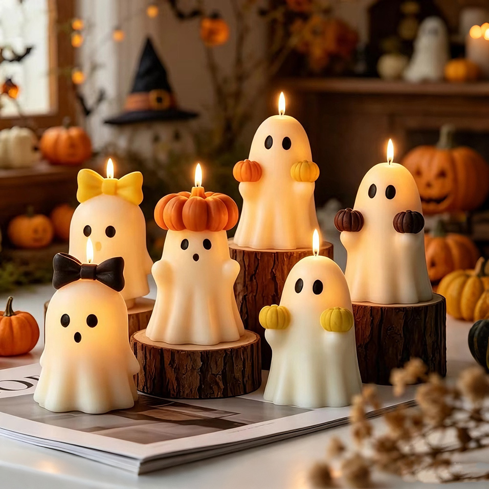 Candle Making Books For Beginners - Halloween Cute Pumpkin Ghost Silicone Candle