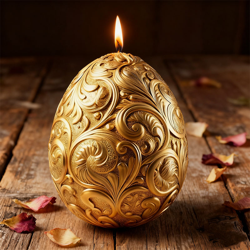 Candle Making Workshop - Gilded Baroque Easter Egg Candle Mold
