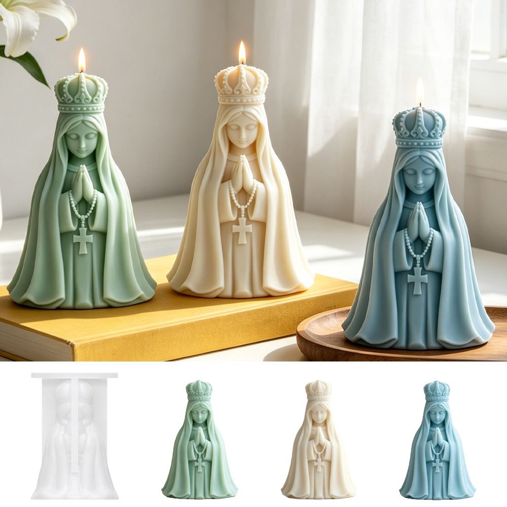 3D Crown Virgin Mary Silicone  - Candle Making Jelly review and price