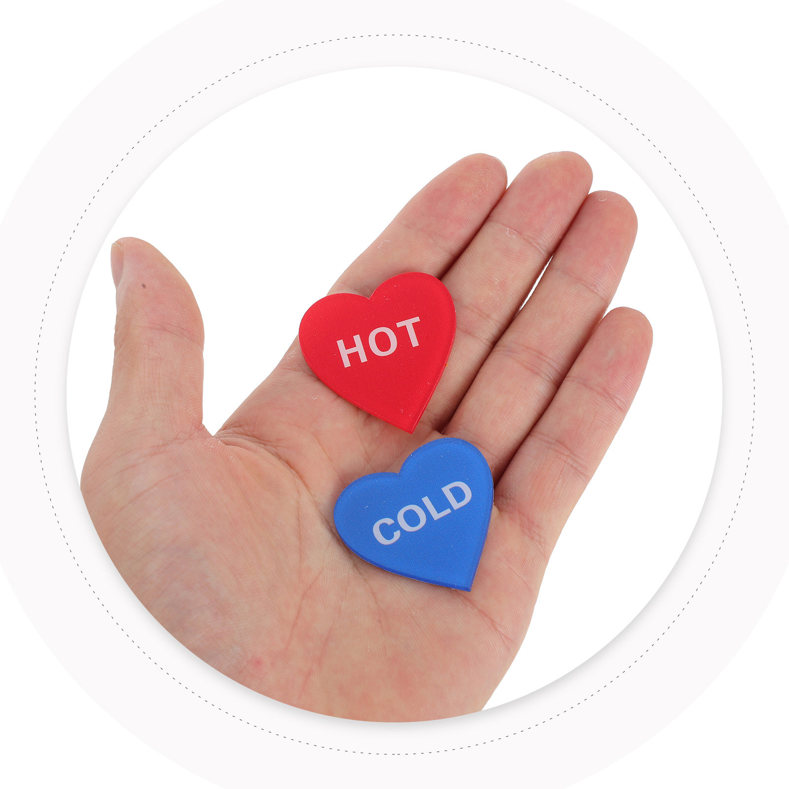 15Pair Acrylic Round Hot Cold  - Label Sticker Round review and price