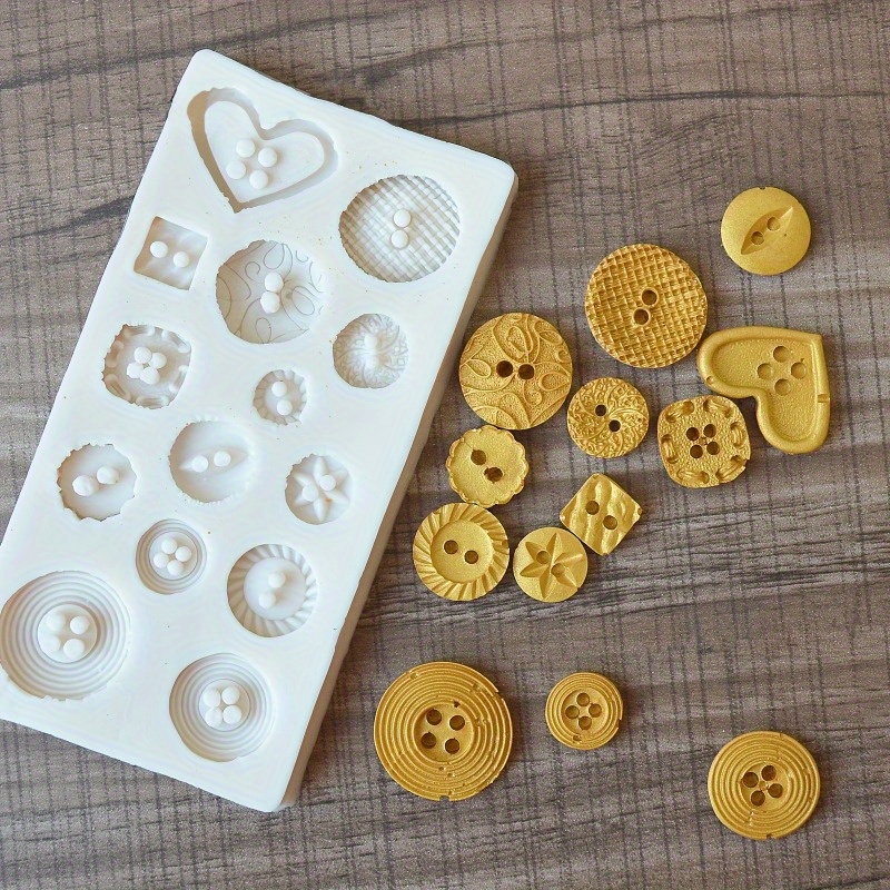 Buttons Shape Silicone Mold Si - Candle Making Supplies review and price