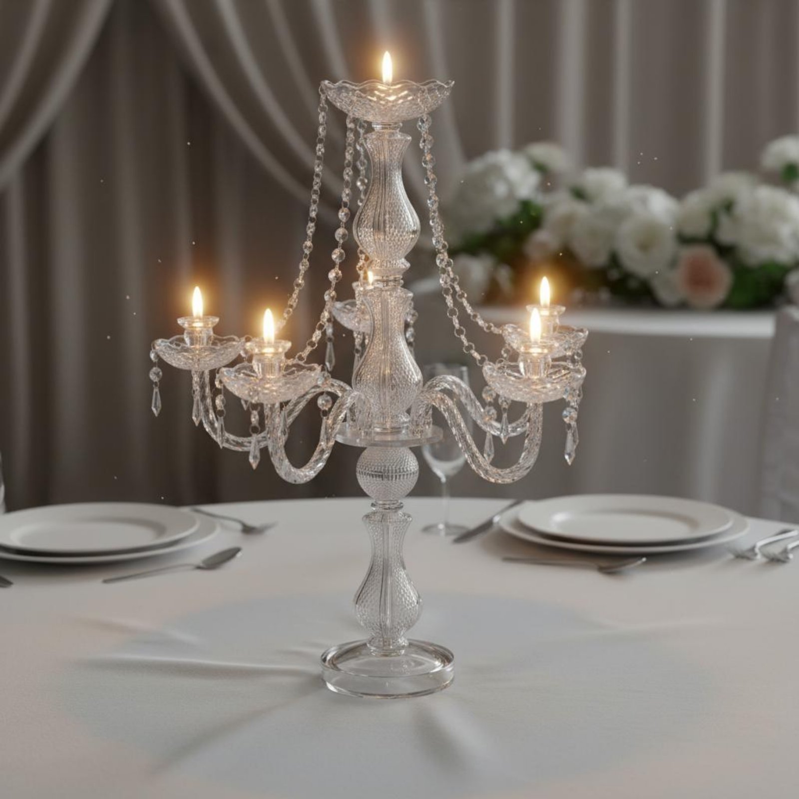 Crystal Candelabra Elegant Wed - Candle Making Supplies review and price