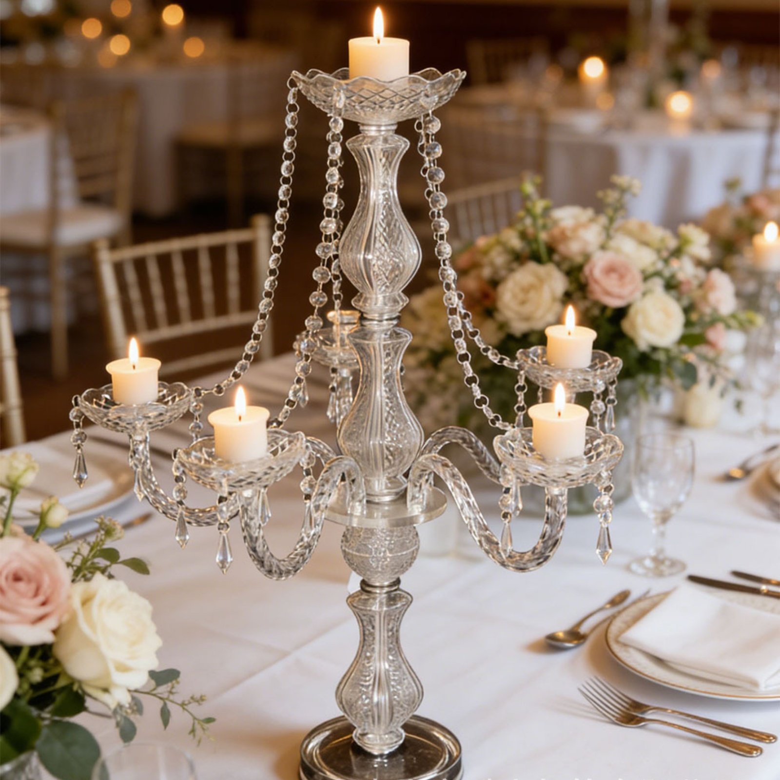 Crystal Candelabra Elegant Wed - Candle Making Supplies review and price