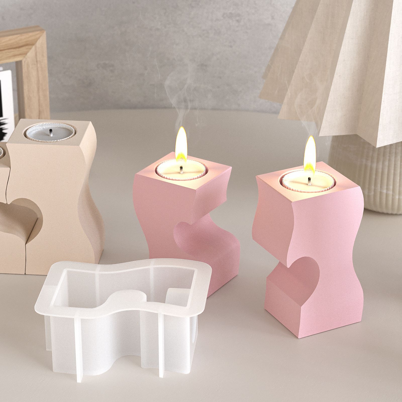 S Heart Candlestick Silicone M - Candle Mold Silicone review and price