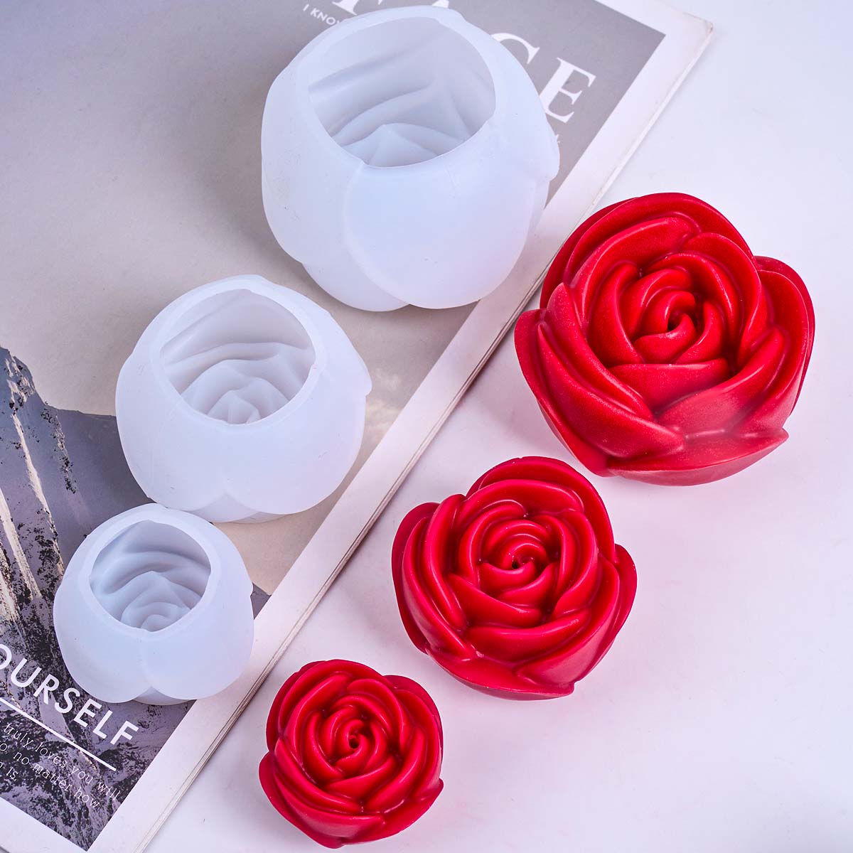 3D Flower Shape Silicone Candl - Candle Making Books For Beginners review and price