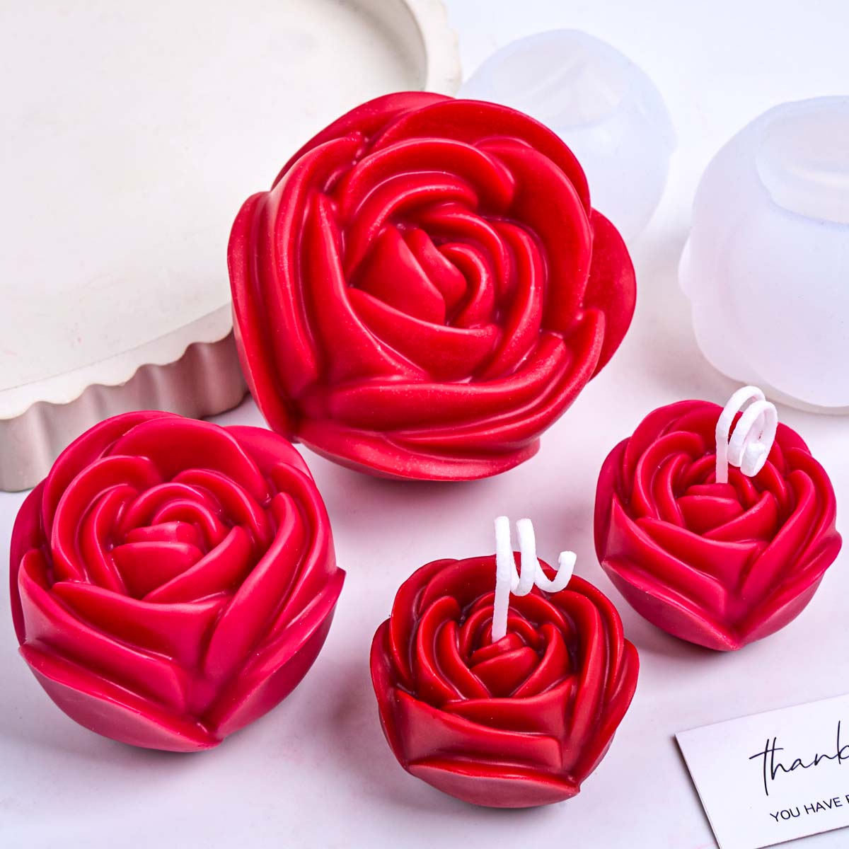 3D Flower Shape Silicone Candl - Candle Making Books For Beginners review and price