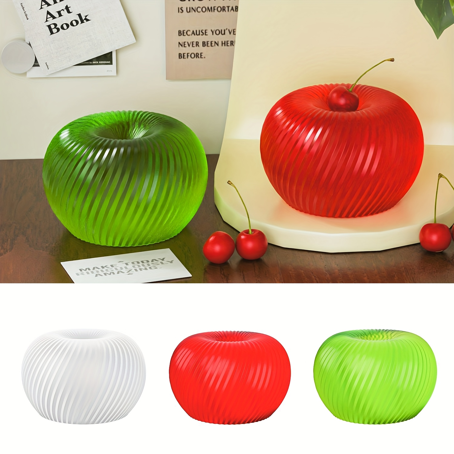 A trendy red apple silicone mo - Candle Mold Silicone review and price
