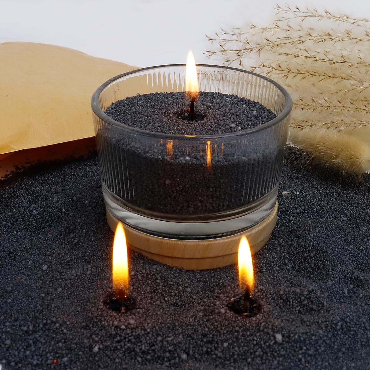 Black Candle Sand with Wick, 2 - Candle Making Easy review and price