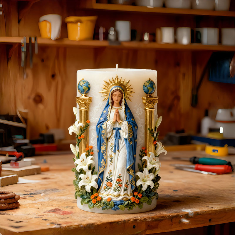Virgin Mary Lily Religious Sty - Candle Making Workshop review and price