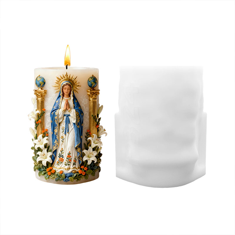 Virgin Mary Lily Religious Sty - Candle Making Workshop review and price