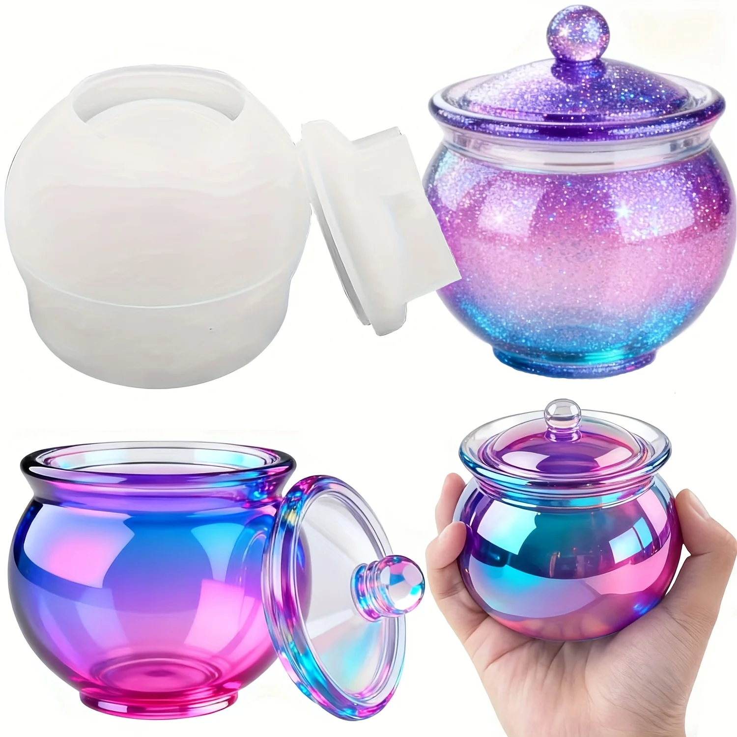 1 set of round resin can molds - Candle Mold Silicone review and price
