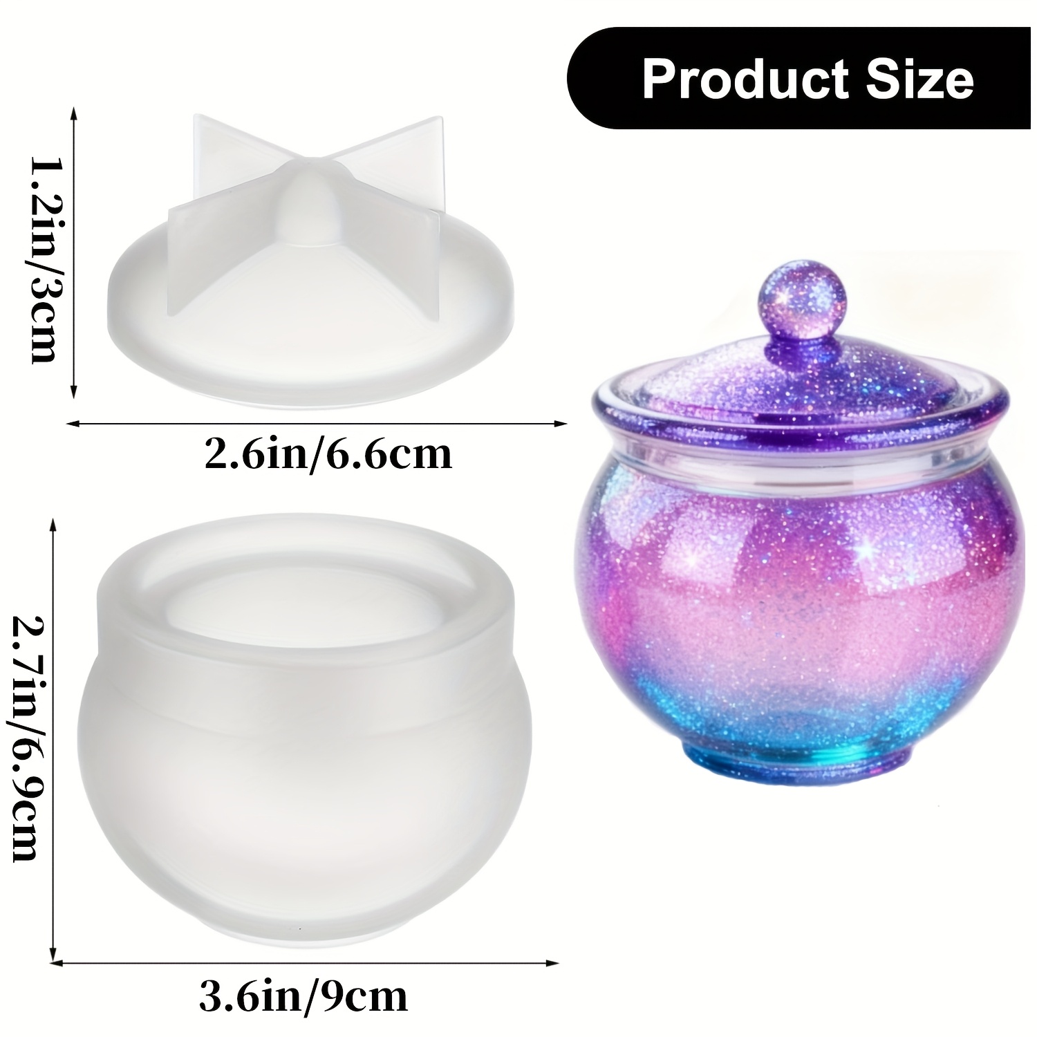 1 set of round resin can molds - Candle Mold Silicone review and price